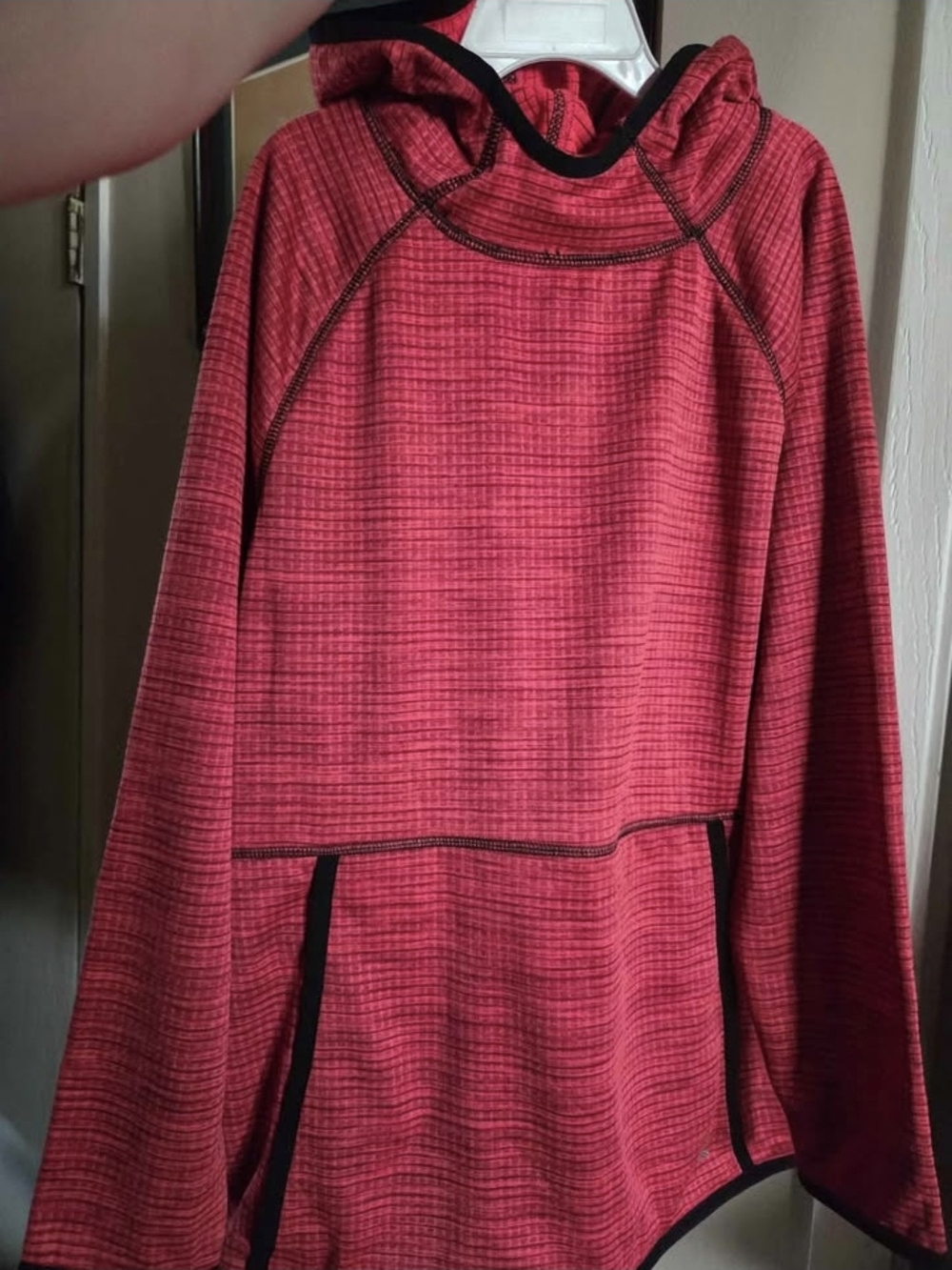 Kids Red Hooded Knit Pullover Sweater.Size 8-10 Years.